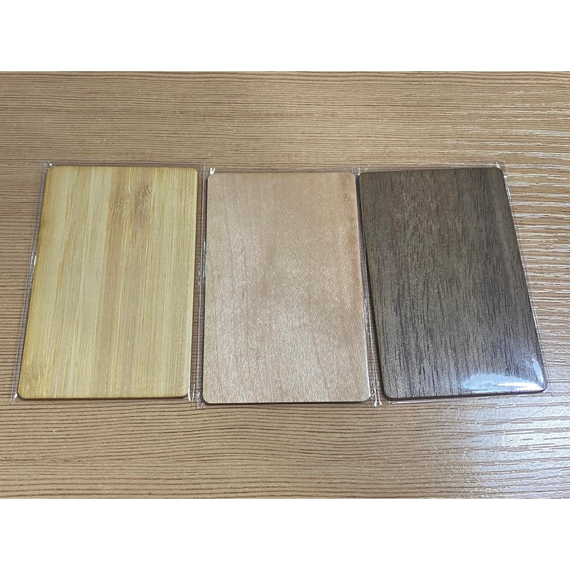 OUTLETISSIMO® NTAG216 NFC Cards Wood Walnut ISO Projectable Hotel Pack