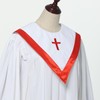 BLESSUME Unisex Church V Shape Choir Stole Collar with Cross,
