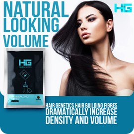 Hair Genetics Advanced Keratin Hair Building fibres Large 22g Refill Pack(Medium Brown)