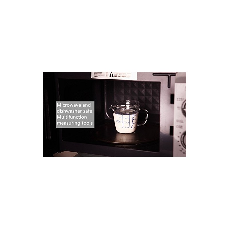 2 Cup Borosilicate Glass Measuring Cup With 50ML Intervals Scale
