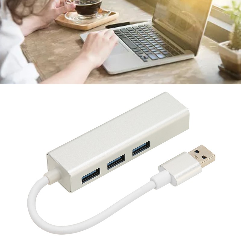 USB3.0 to Ethernet Adapter with RJ45 Ethernet Port 5Gbps 3