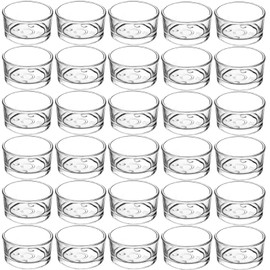Jeffbaubl 30 PCS Tealight Candle Holder, Small Votive Candle Holders, Clear Glass Tea Light Holders Bulk for Wedding, Home Decor, Table Centerpiece, for 1.5Inch Tealight
