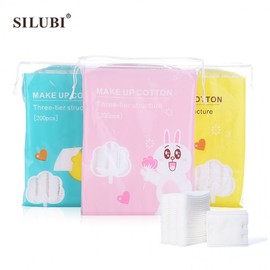 Snoopy Non-Woven Disposable Sandwich Makeup Remover Cotton Pads, 200 Count - Nail-Free Presize/S001 Cotton Pad 10ea