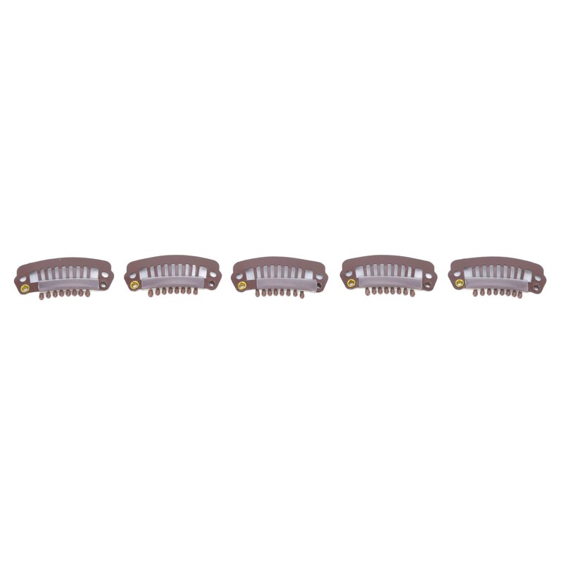 50pcs 8 Tips 8 Teeth Snap Comb Wig Clips Stainless