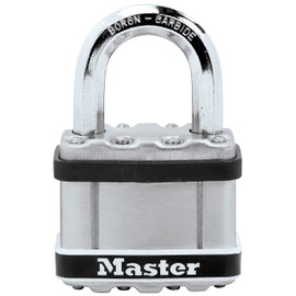 MASTER LOCK Heavy Duty Padlock [Laminated Steel, Stainless Steel Body Cover] M5EURDSTS - Secure boats and gates in marine environment