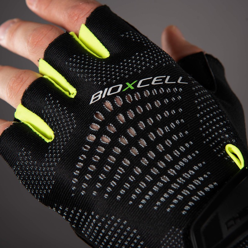 Chiba Bioxcell Super Fly Gloves, Black/Neon Yellow, Medium