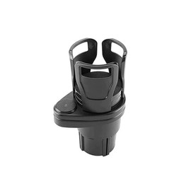 Multifunctional Adjustable 2in1 Car Seat Cup Holder Car Cup Holder Expander Adapter for Water Bottle Drink Coffee Food Storage (Matt Black) VCXN