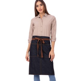 Chef Works B345 Memphis Bistro Apron, Size: 609 mm L x 812 mm W, Colour: Indigo