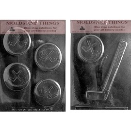 Hockey Stick Hockey Puck Chocolate Mold Hockey chocolate candy mold With Copywrite Molding Instruction