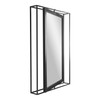 Head West Black Rectangular Metal Framed Swivel Floating Wall Mirror,