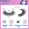 False Lashes Natural Cateye Eyelashes 3D Fluffy 14mm Natural look