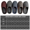 Oncai Men's Memory Foam Slippers Warm Plaid Fluffy Plush Lined