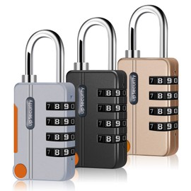 KLEBREIS 3 Pack Combination Lock, 4 Digit Combination Padlock Luggage Lock Weatherproof Outdoor Combination Locks for School Gym Locker, Toolbox, Fence, Hasp, Cabinet