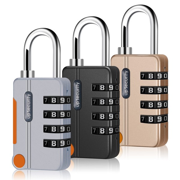 KLEBREIS 3 Pack Combination Lock, 4 Digit Combination Padlock Luggage