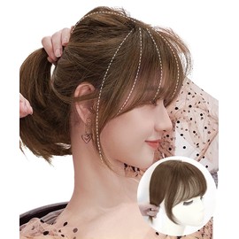 Vigorous Women's Hair Piece, Partial Wig, Bangs, Wig, Whorl, Bangs, Hide Gray Hair, Wig, Natural Hair Enhancement, Natural, Atmospheric, Small Facial Effect, Heat Resistant Fiber, For Medical Use, Flirty Point Wig
