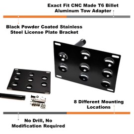 iJDMTOY No Drill Front Bumper Tow Hook License Plate Mounting Bracket Adapter Kit Compatible with Volkswagen: 2015-2021 VW MK7 GTI Golf