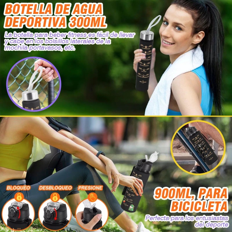 Trixter Botella De Agua Deportiva 2 Pack Gran Capacidad 2l