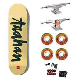 Chocolate Professional Complete Skateboard Trahan OG Chunk 8.0" x 31.875" with Independent Trucks, Triclops Wheels, ABEC 5 Bearings, Hardware, and Griptape - Ready to Assemble