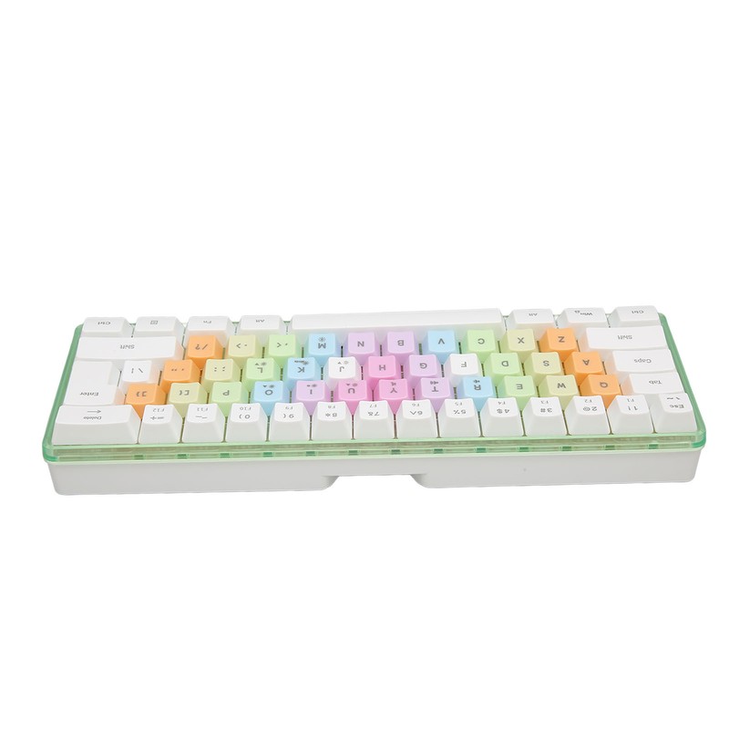 61 Keys Mechanical Keyboard RGB Backlight Colorful Keycaps Mini Wired