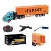 Tráiler Contenedor Tracto Camión Escala 1:32 Control Remoto