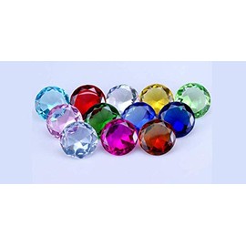 Zoogamo 50mm Diamond Shaped Multicolor Glass Crystal Paperweight – 12 Pieces Home Office Decor & Wedding Favors Decoration with Gift Box