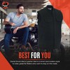 Daniel Smart Men Denim Vest Scoop Collar Motorcycle Vest for