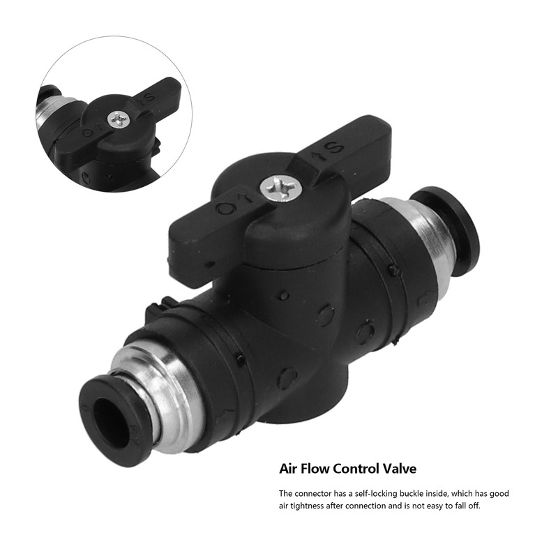 Air Flow Control Valve Pneumatic Connector Manual Adjust Quick Connect