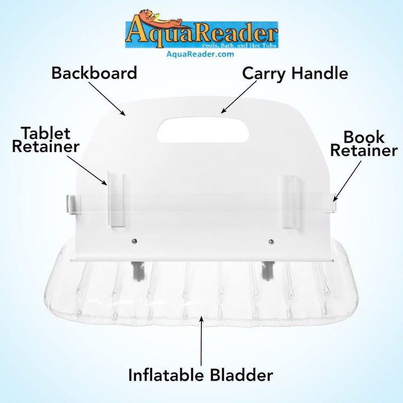 Floating Book/Tablet Caddy for Bath, Pool, and Hot Tub (Clear)