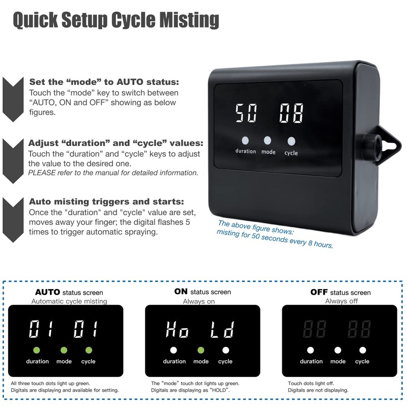 MrReptile Reptile Mister Humidifier, Automatic Mister for Reptiles、Indoor Plants, Upgrade