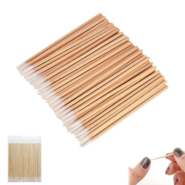 Precision Tip Cotton Swabs with Wooden Sticks – 400 Pcs