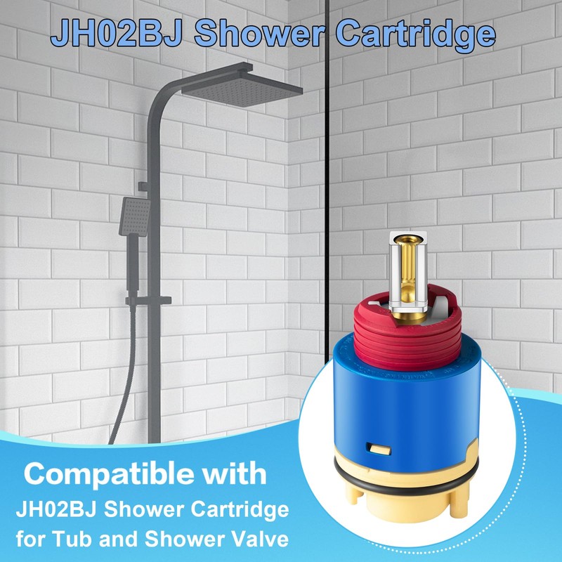 (1Pack) JH02BJ HL-40 Shower Cartridge Replacement,40mm Ceramic Pressure Balance Cartridge,for