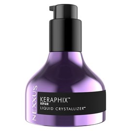 Nexxus KERAPHIX - Cristalizador líquido para fortalecer el cabello, tratamiento reconstructivo sin enjuague para cabello dañado alimentado por terapia de resistencia a queratina KRT con aminoácidos de cristal líquido, 3.3 onzas líquidas