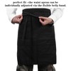 MBAIYO 5 Pack Black Server Aprons with 2 Pockets, Waterproof