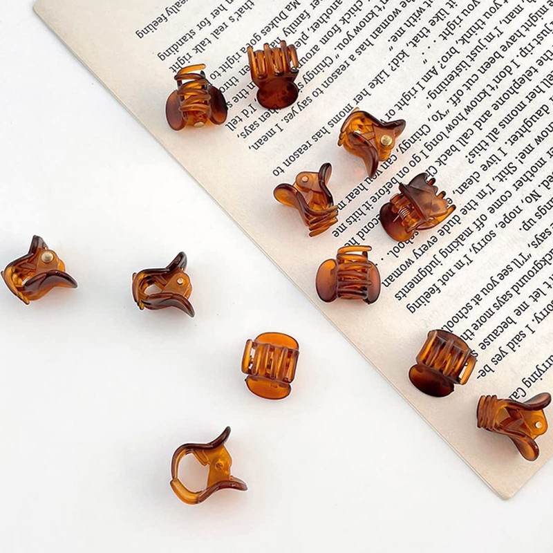 12 Pcs Mini Plastic Hair Claw Clips for Girls and