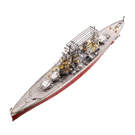 Piececool 3D Puzzle Metal Battleship Prince of Wales 3D Metal Puzzle Military Model 340 Stainless Steel Full Metal 100% Restore Birthday Gift Model Kit Adult 282 Pieces