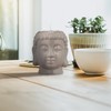 Relaxdays Buddha Tea Light Holder, Ceramic Buddha Head for Tea