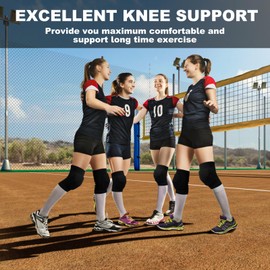 SUPRBIRD Volleyball Knee Pads, 1 Pair Knee Pads, Dance, Knee Pads, Children's Sponge, Collision Knee Pads, Breathable, Stretchy, Soft Knee Pads for Dancing, Tennis, Running, MTB, Yoga (L)