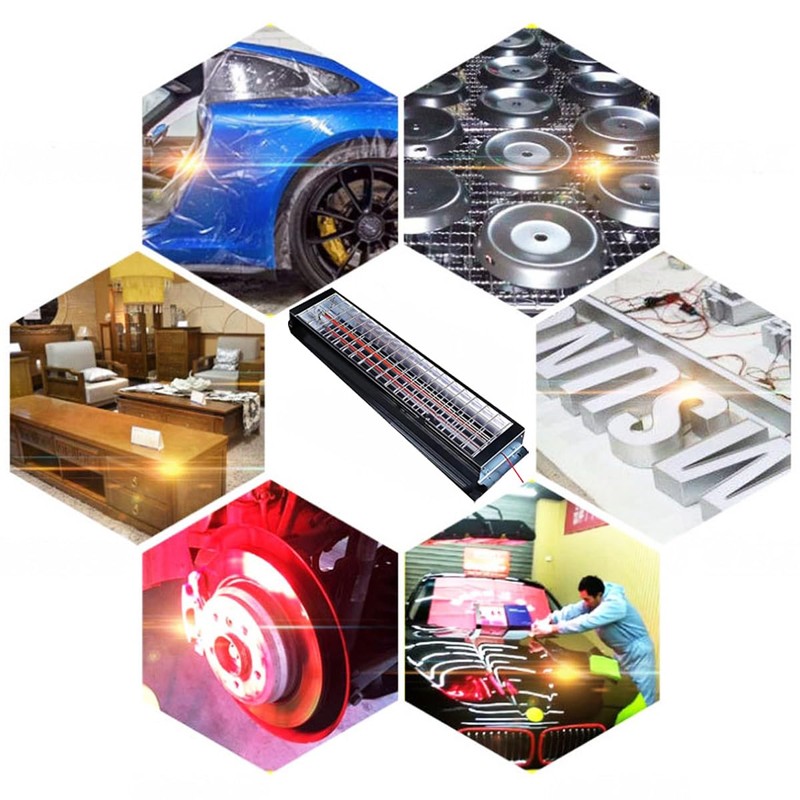 INTBUYING 220V Paint Booth Heater Baking Infrared Paint Curing Lamp