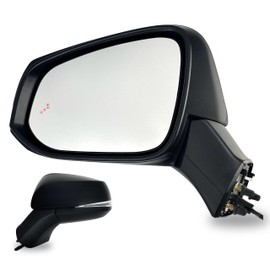 Spieg Driver Side Mirror for 2019-2024 Toyota Rav4 Power Adjustment Heated Blind Spot Monitoring Turn Signal Light Painted Black 8 Pins Left TO1320384