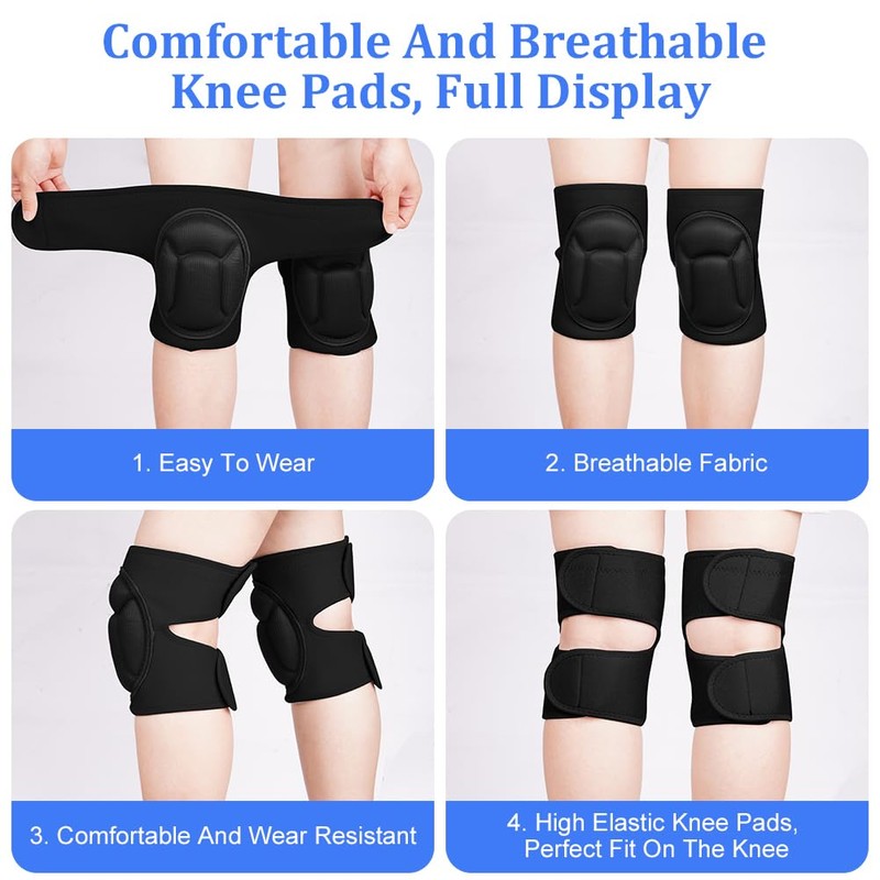 AOOWU 1 Pair Knee Pads Work, 20MM Thick Knee Pads