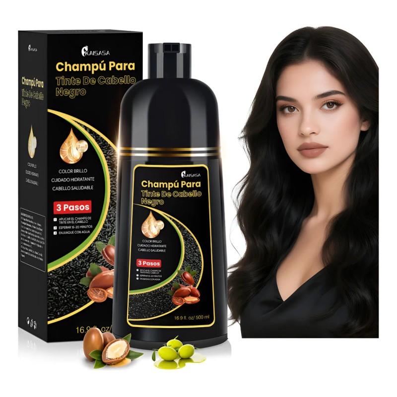 Shampoo Con Tinte 15min Cubre Canas Contiene Aceite De Argn