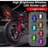Mini Luz Led Estrobo Funciones Fija Moto Bici Auto 2pcs