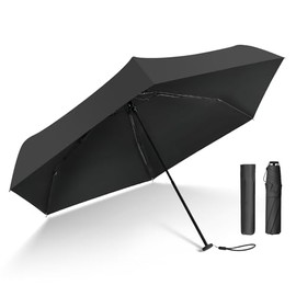Parasol, Ultra Lightweight, 4.6 oz (118 g), Ultra Lightweight, UV Protection, 100% Total Light Blocking, Heat Blocking, Folding Umbrella, Compact, Folding Parasol, UV Protection, Windproof, Water