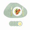 Placemats and Coasters, Double Sided Available Leather Table Mats Set