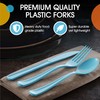 Exquisite Solid Color Premium Plastic Cutlery, Heavy Duty Plastic Disposable