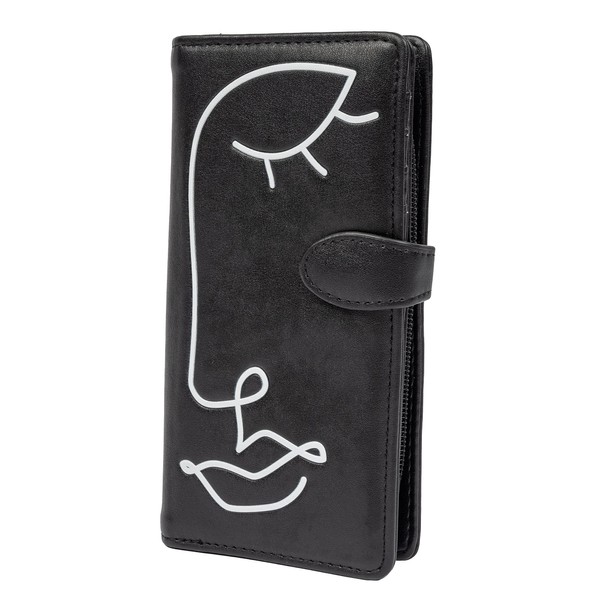 Shag Wear Women's Premium Vegan Clutch Cardholder Zipper Wallet Purse