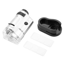 Mini Microscope, 20X-40X Zoom LED Illuminated Mini Pocket Microscope with Base