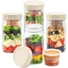 SOLIGT 4 Pack Glass Salad Jars with Lids Meal Prep,