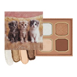 MilleFée My Kitty Eyeshadow Palette, pearlescent, sequin eyeshadow, fine glitter, shimmer eyeshadow (06 Scottish Fold)