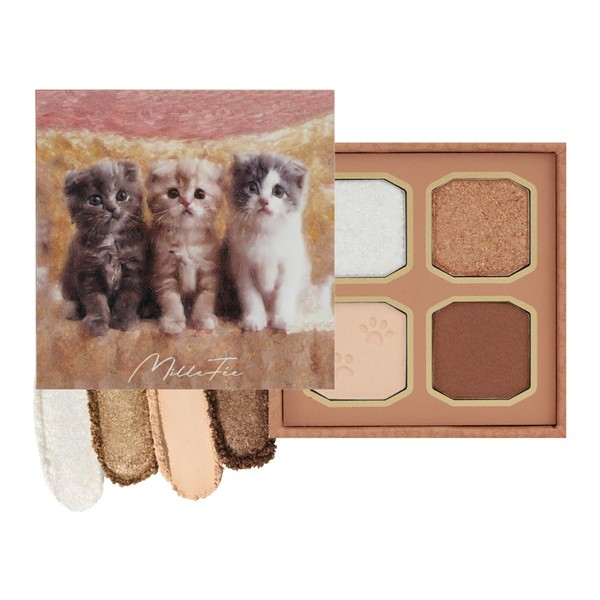 MilleFée My Kitty Eyeshadow Palette, pearlescent, sequin eyeshadow, fine glitter,